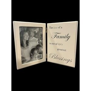 5x7 Family Picture Frame Wooden Hinged Family Is A Blessing White Wooden Frame